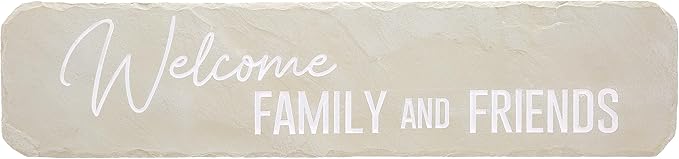 Pavilion – Welcome Family & Friends – 16” Indoor Outdoor Weatherproof Decorative Garden Stepping Stone Housewarming Gift