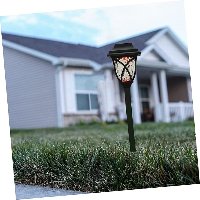 Angoily 4pcs Solar Lawn Lights Easy Install Led Outdoor Garden Lighting for Pathways Unique Design Solar Powered Landscape Decor