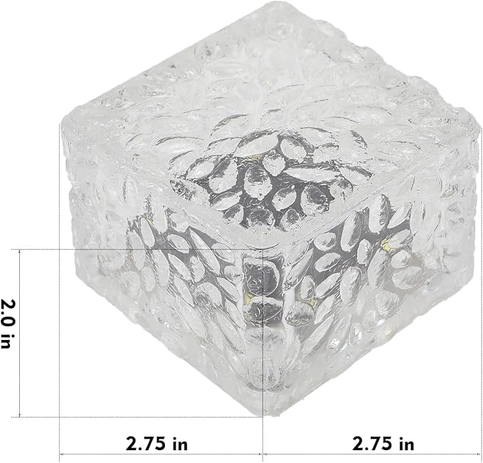 JKIMK Solar Brick Lights Outdoor Waterproof Patio Brick Lights Garden Decor for Outside 6 Packs for Patio,Yard,Walkway,Pathway Decor