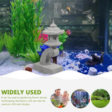 OSALADI Miniature Japanese Lantern Pagoda Figurines Asian Sandstone Tower Statue Fish Tank Aquarium Ornament Fairy Garden Accessories Zen Terrarium Bonsai Decorations