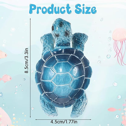 Sea Turtle, Blue Turtle Statue, Hanging Resin Turtles Flower Pot Decorative Sculptures Used for Indoor and Outdoor Gardens, Courtyards and Home Decor