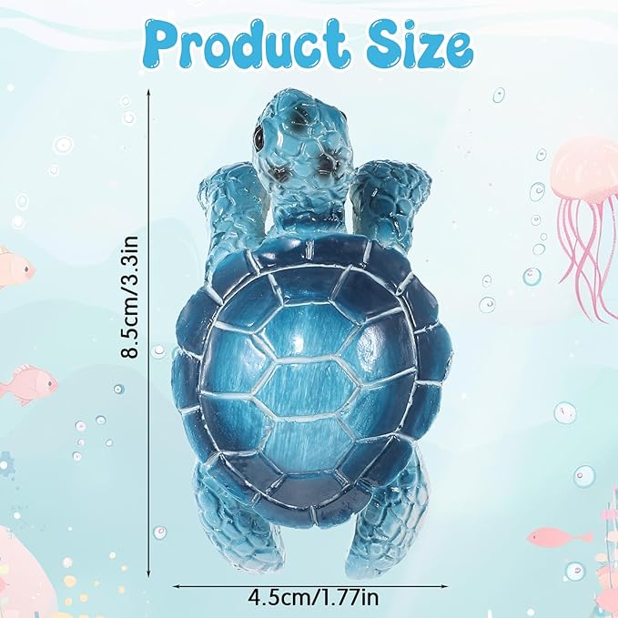 Yolev Turtle Plant Decorations for Pots Blue Climbing Tortoise Figure Plant Pot Hanger Resin Cute Hanging Sea Turtle Statue Planter Pots Decorations for Yard Garden Ornaments Pot Decoration