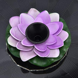 Milltrip Flower Solar Fountain, Floating Solar Powered Water Feature for Bird Bath, Garden Pond & Outdoor Decor (Purple)