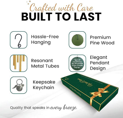 Memorial Gifts, Wind Chimes for Loss of Loved One - 36" Tree of Life, Deep Toned Windchimes Outdoors, Porch Decor, Double-Sided Engraved, loss of father gift, Wind Chimes for Outside Clearance