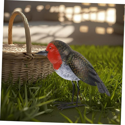 GANAZONO Small Metal Bird Statue Garden Iron Figurine for Outdoor Decor Sculpture for Patio and Rustic Home Decoration