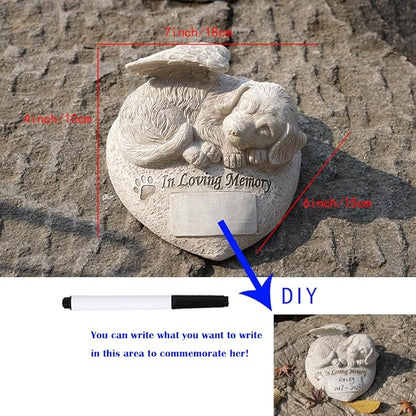 DIY Pet Memorial Stone - Personalized Outdoor Garden Memorial Gift for Loss of Dog, Customizable Keepsake for Pet Lovers(Dog)