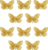 10pcs Gold Butterfly Hanging Suncatcher Parts Window Pendant DIY Metal Part Ornament Parts Gifts