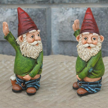 Gnome Garden Decor: Enchanted Garden Characters, Tree Trunk Gnome Statue - Ideal for Outdoor Balconies, Gardens, Courtyards, Lawns, Moss, and Bonsai Doll Sculpture Decor