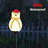 Solar Powered Garden Stake Lights Outdoor, Cute Animal Outdoor Figurine Lights Ornament Statue Decor for Pathway, Patio, Polar Bear