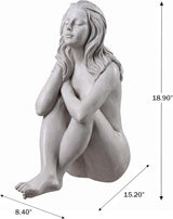 Hi-Line Gift Ltd. Thinking Lady Sculpture Resin Garden Statue