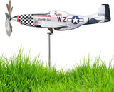 Airplane Wind Spinner, Airplane Weather Vane for The Yard Garden Wind Sculpture Windmill Aircraft Pinwheel Metal Handmade A-irplane W-eathervanes Windmill Outdoor Courtyard Decor Garden Pinwheels