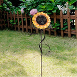 Y&K Decor Metal Sunflower Garden Stake Large Flower Yard Stake Decoration (48'')