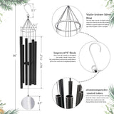 ASTARIN 36in Memorial Wind Chimes, Christmas Wind Chimes for Outdoors,Soothing Tone for Garden Hanging Decor Sympathy Gifts