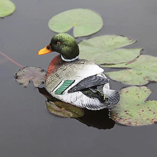 Garden Statues Pond Floating Duck Sculpture Creative Resin Duck Statue Realistic Duck Decoy for Fish Tank Garden Animal Cute Outdoor Yard Ornaments Decor