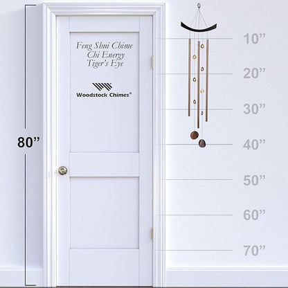 Woodstock Chimes Signature Collection, Woodstock Feng Shui Chime, 41'' Chi Energy Tiger's-Eye Eastern Energies Wind Chimes for Outdoor, Patio, Home or Garden Décor (CET)