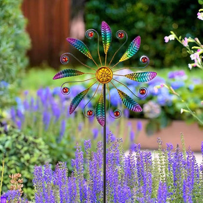 Metal Wind Spinners Outdoor,Wind Spinners for Yard and Garden Kinetic Windmill Waterproof Wind Sculptures & Spinners for Patio Lawn Decor