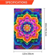 Tie Dye Flower Garden Flag Seasonal Double Sided 12 x 18 Inch Small Yard Flag for Indoor Outdoor Decor Holiday All Seasons