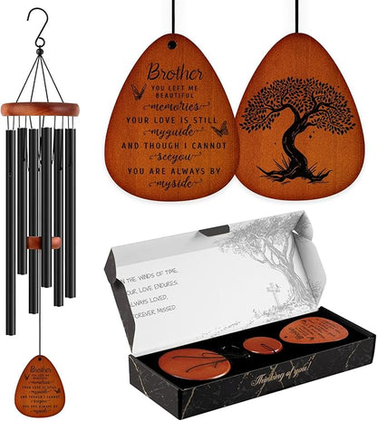 SteadStyle Memorial Gifts for Loss of Brother, Memorial Wind Chimes, in Memory of Loved One, Bereavement Gifts, Sympathy Gift for Loss of Brother, Home Decor Outdoor Garden Patio