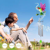 Taman Wind Chime for Outside - Hummingbird Wind Chimes for Outside Aluminum Tubes Decorative Memorial Gift, for Home, Outdoor, Yard, Patio,Garden Decor