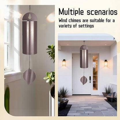 Outdoor Wind Chimes Tranquility Bells Copper Wind Chimes Sympathy Gifts, Outdoor Wind Chimes for Outdoor Garden, Deck, Porch Wind Chimes Deep Tone Memorial Wind Chimes