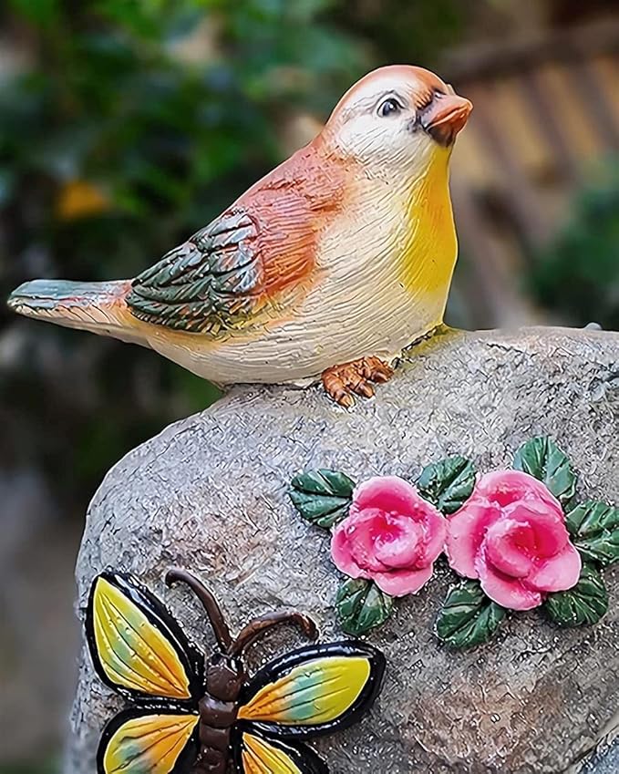 Sculpture Tabletop Statue Resin Welcome Sign Bird Garden Statue Animal Sculpture Art Decoration Terrace Lawn Garden Decoration Figurines