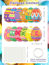 12Pcs Easter Yard Signs Outdoor Decorations Pastel Easter Egg shaped Yard Sign with Stakes Colorful Eggs Yard Signs for Garden Lawn Home Party Supplies(12 Pcs Eggs)