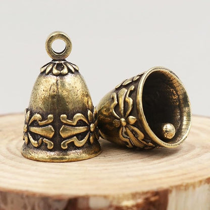20 Pieces Copper Antique Bells,Kabcifea Small Bells Wind Chimes Craft Bells Door Bells with Lanyard for Home School Office Wedding Christmas Decorations