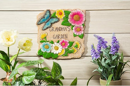 Grandma's Garden Flower and Butterfly Stepping Stone - Outside Décor
