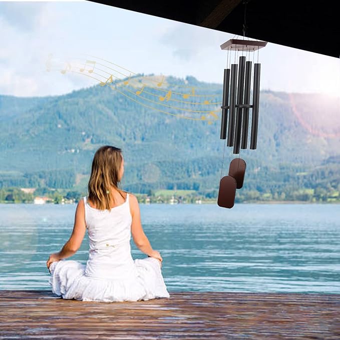 Extra Large Sympathy Wind Chimes for Outside Deep Tone, Memorial Windchime Outdoor Tuned Soothing Melody,48 Inches Large Windchime Memorial Gift for Loss of Loved One,Garden Patio Yard Hanging Decor