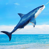 Flutesan Dark Blue 49 Inch Shark Wind Sock Heavy Duty Fish Windsock Outdoor Decor Fish Flag Hanging Decor for Outside Garden Boat Gone Fishing Party Beach Party Decoration