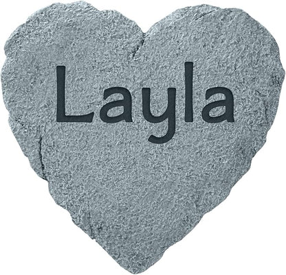 Let's Make Memories Personalized Garden Stone - Resin - Custom Garden Décor - Heart Stepping Stone - for Dad - for Father's Day
