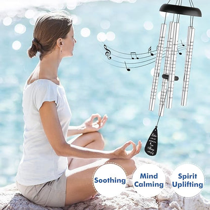 Sympathy Gift Wind Chimes for Outside - 36'' Large Memorial Wind Chimes for Loss of Loved One, Bereavement Gifts Windchimes in Memory of Loved One, Mother/Mom/Father, Condolence Remembrance Deep Tone