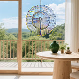 Dragonfly Metal Wind Spinners Outdoor, 3D Hanging Garden Decor for Women Mom Grandma, 25cm/ 9.84in 3D Wind Spinners for Garden Decor for Patio,Yard,Outdoor