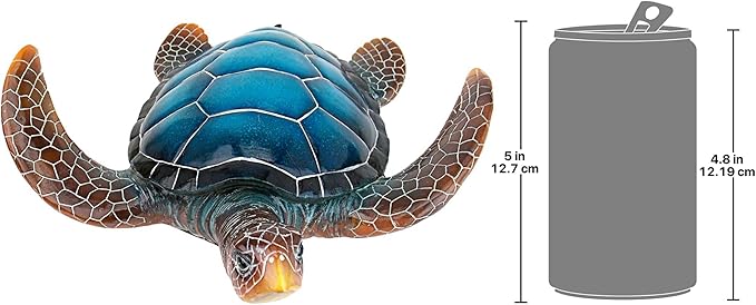 Large Blue SEA Turtle Statue