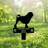 Custom L?wchen Dog Metal Memorial Garden Stake Personalized Pet Grave Marker Name Sign Remembrance Stake Decor Sympathy Dog Loss,Outdoor Statues for Yard Garden Lawn Patio Pathway Grave.