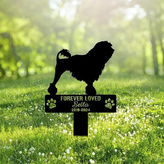 Custom L?wchen Dog Metal Memorial Garden Stake Personalized Pet Grave Marker Name Sign Remembrance Stake Decor Sympathy Dog Loss,Outdoor Statues for Yard Garden Lawn Patio Pathway Grave.