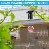Reginary 8 Pcs Solar Powered Wind Spinner Motor Small Solar Energy Hanging Rotating Motor Revolving Wind Chime Spinner for Sun Catchers Display Patio Garden Lawn Outdoor Decoration