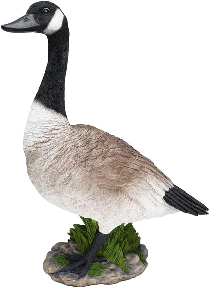 Porch Goose Statue Big Fat Canada Goose, Resin Garden Lawn Yard Décor, Sculpture, 20.5 inches High Figurine, Duck, Indoor and Outdoor, by GGTown TM