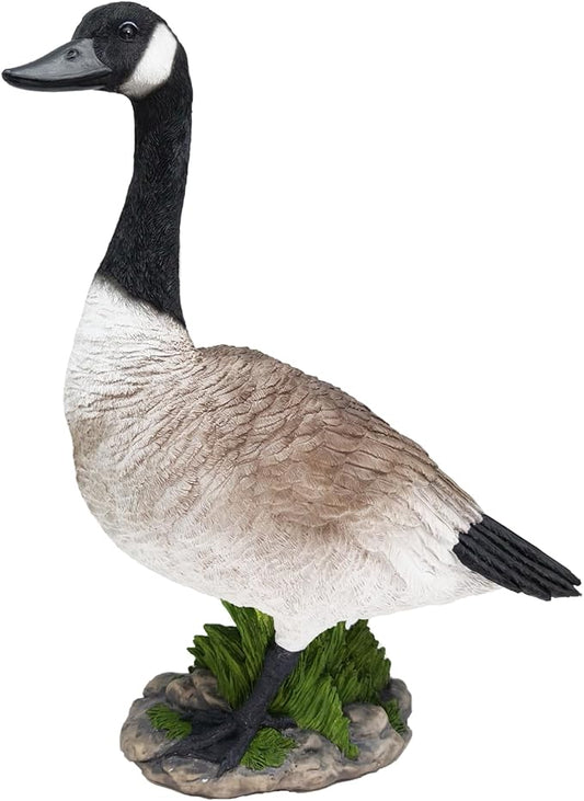 Porch Goose Statue Big Fat Canada Goose, Resin Garden Lawn Yard Décor, Sculpture, 20.5 inches High Figurine, Duck, Indoor and Outdoor, by GGTown TM