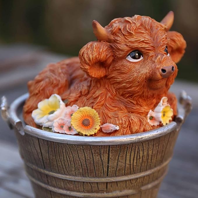 Baoblaze Statue Garden Statue Collection Rustic Creative Decorative Sculpture Animal Figurine for Yard Balcony Farmhouse