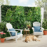 Artificial Plant Wall Panels, 40"x 40" Greenery Boxwood Panels with UV Protection, Faux Grass Ivy Privacy Screen Fence, Grass Wall Backdrop for Indoor Outdoor Garden Backyard Decor