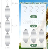 12PCS Stainless Steel Reflective Wind Spinners for Outside, 3D Mirror Spinners Outdoor, Metal Garden Decor to Enhance Patio Yard, Visual Scare Device for House, Reflective Spinners for Garden