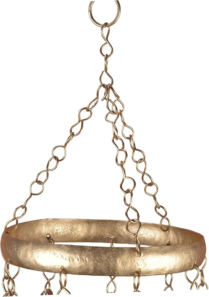 Rustic Wind Chimes for Outside – 18" Handmade Metal Hanging Bells – Garden Decor for Outside Yard Porch Patio – Outdoor Wind Chimes Bronze Finish – Boho Yard Decorations