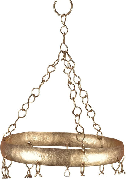 Rustic Wind Chimes for Outside – 18" Handmade Metal Hanging Bells – Garden Decor for Outside Yard Porch Patio – Outdoor Wind Chimes Bronze Finish – Boho Yard Decorations
