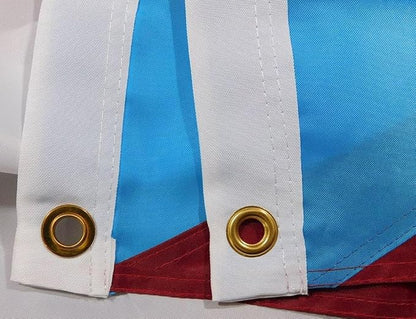 Light Blue Puerto Rico Puerto Rican Flag 3x5 FT for Outside - Heavy Duty Nylony Puerto Rican National Flags with Embroidered Stars & Sewn Stripes, Brass Grommets - Vibrant Outdoor PR Flags for All Weather
