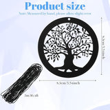 Molain Replacement Wind Catcher, Wind Chime Parts with 16.4FT Nylon Cord Vintage Black Tree Design Sail Replacement Hanging Decoration Ornament