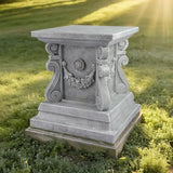 Square Garden Pedestal Sculpture Plinth Base Riser Pedestal Statuary Stand Outdoor Decor, Indoor Outdoor Sculptural Garden Plinth Base Statue Riser Home Decoration