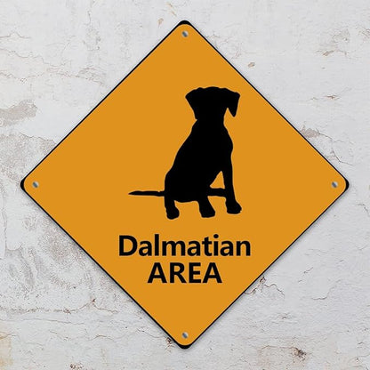 Dalmatian Crossing Xing Sign Beware of Dalmatian Dog Metal Sign Dalmatian Funny Warning Sign Crossing Zone Sign for Farm Yard Front Door Indoor Outdoor Street Sign 12x12in