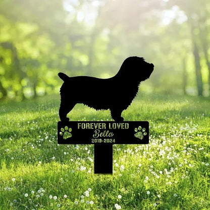 Custom Glen of Imaal Terrier Metal Memorial Garden Stake Personalized Pet Grave Marker Name Sign Remembrance Stake Decor Sympathy Dog Loss,Outdoor Statues for Yard Garden Lawn Patio Pathway Grave.