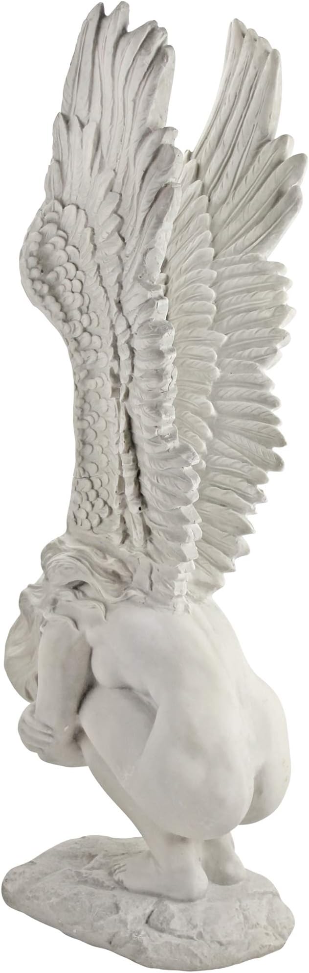 Design Toscano Remembrance and Redemption Angel Religious Indoor/Outdoor Garden Statue, From Base to Top of the Wings Nearly 3 feet tall! Tall, Cast Stone Resin, Antique Stone Finish